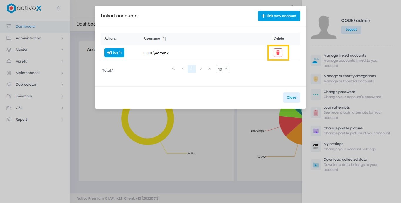 Manage Linked Accoount8