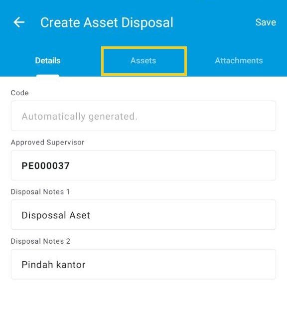 Menambahkan Disposal