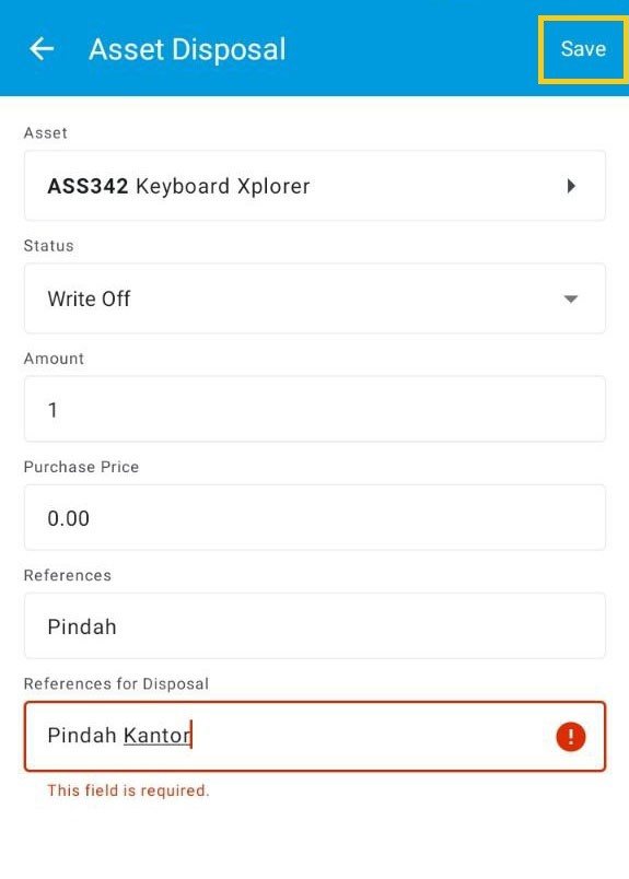 Menambahkan Disposal