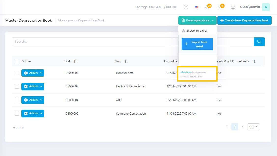 Download Template Import
