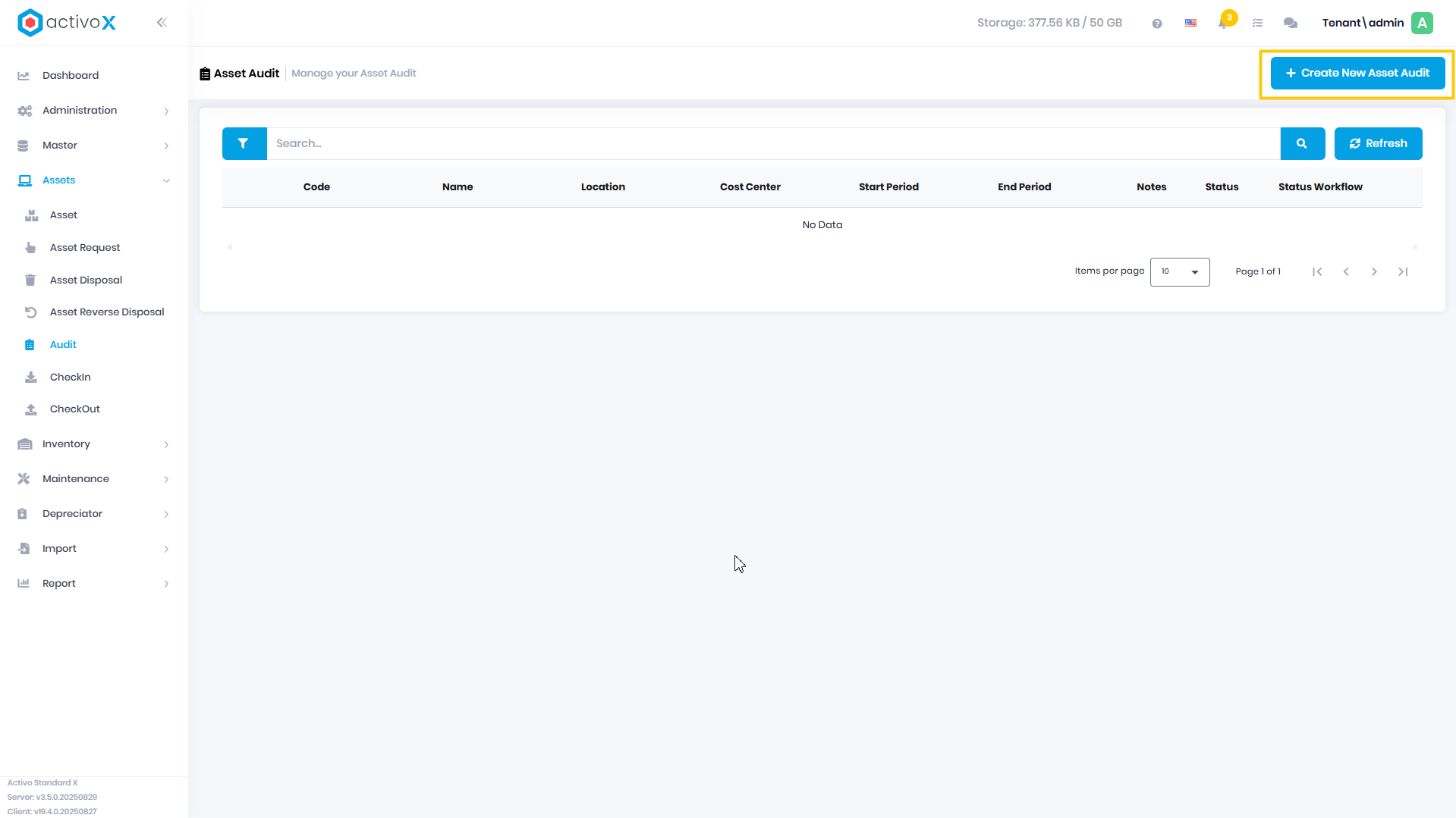 Create Audit