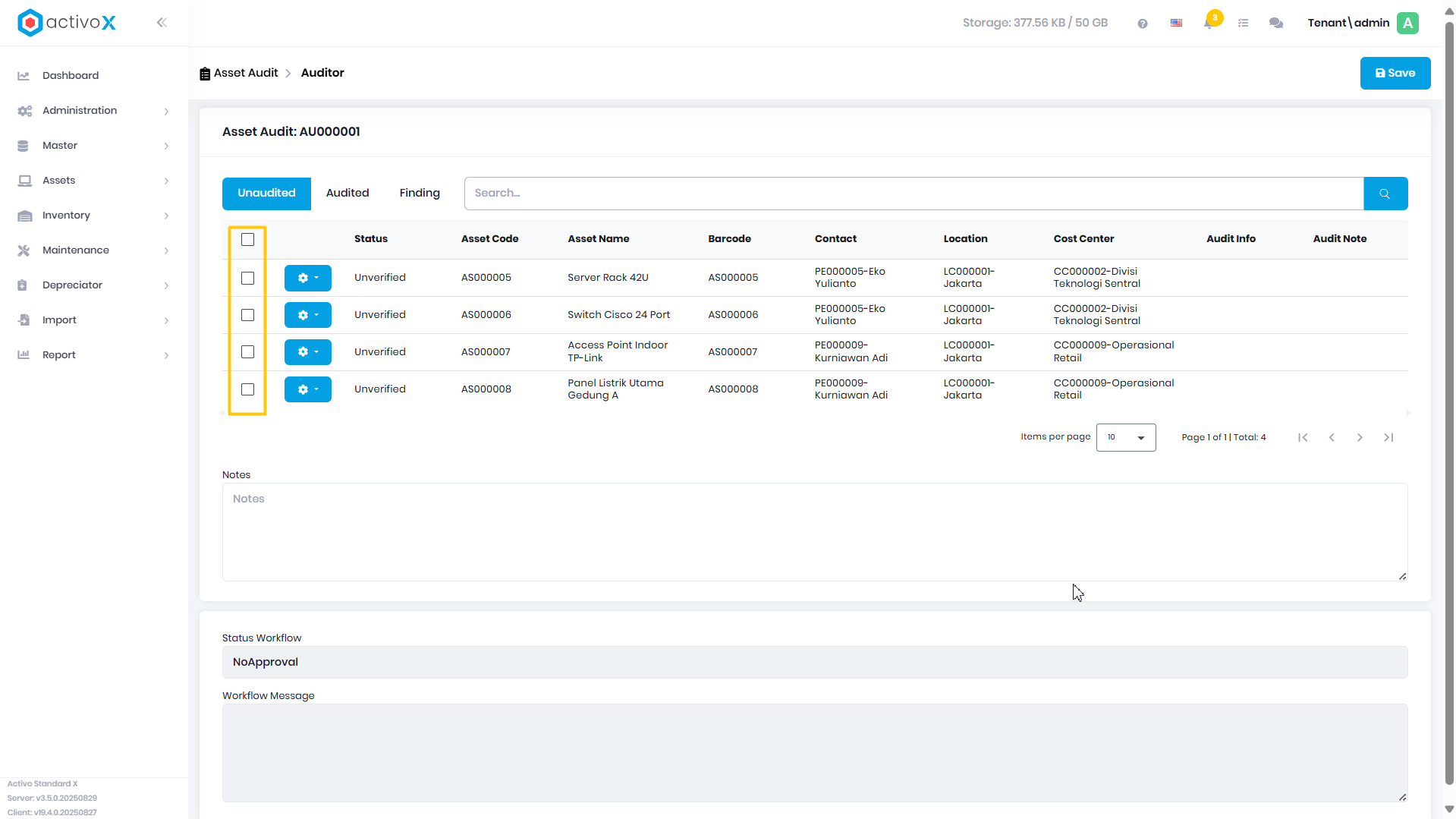 Create Audit