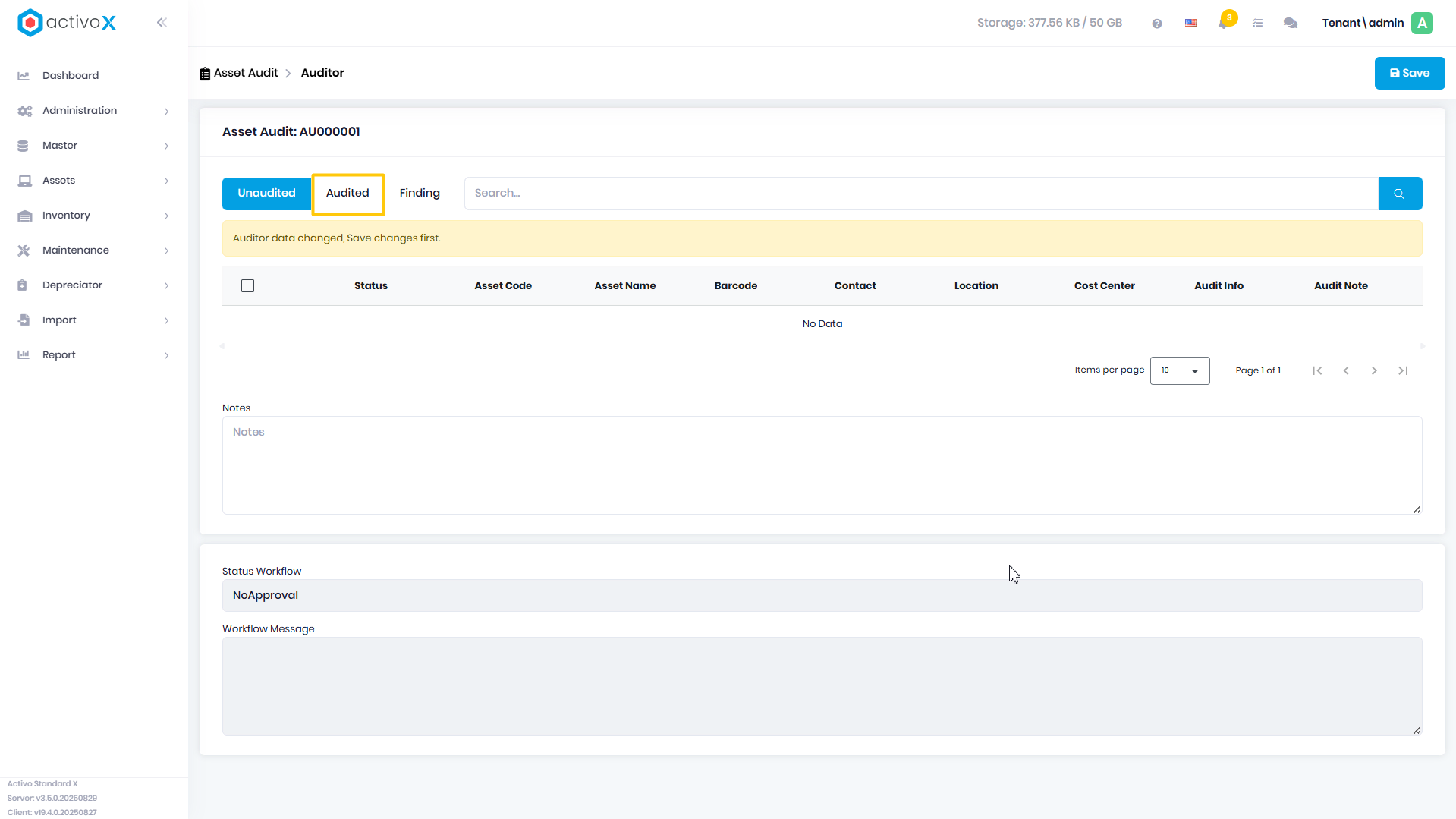 Create Audit