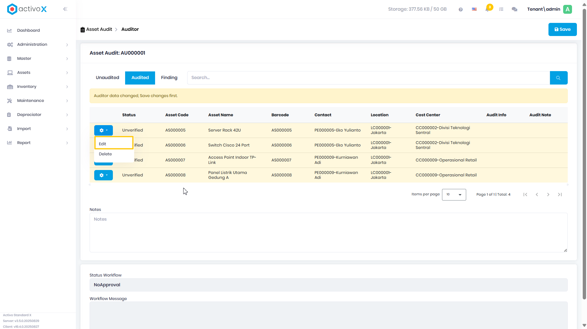 Create Audit