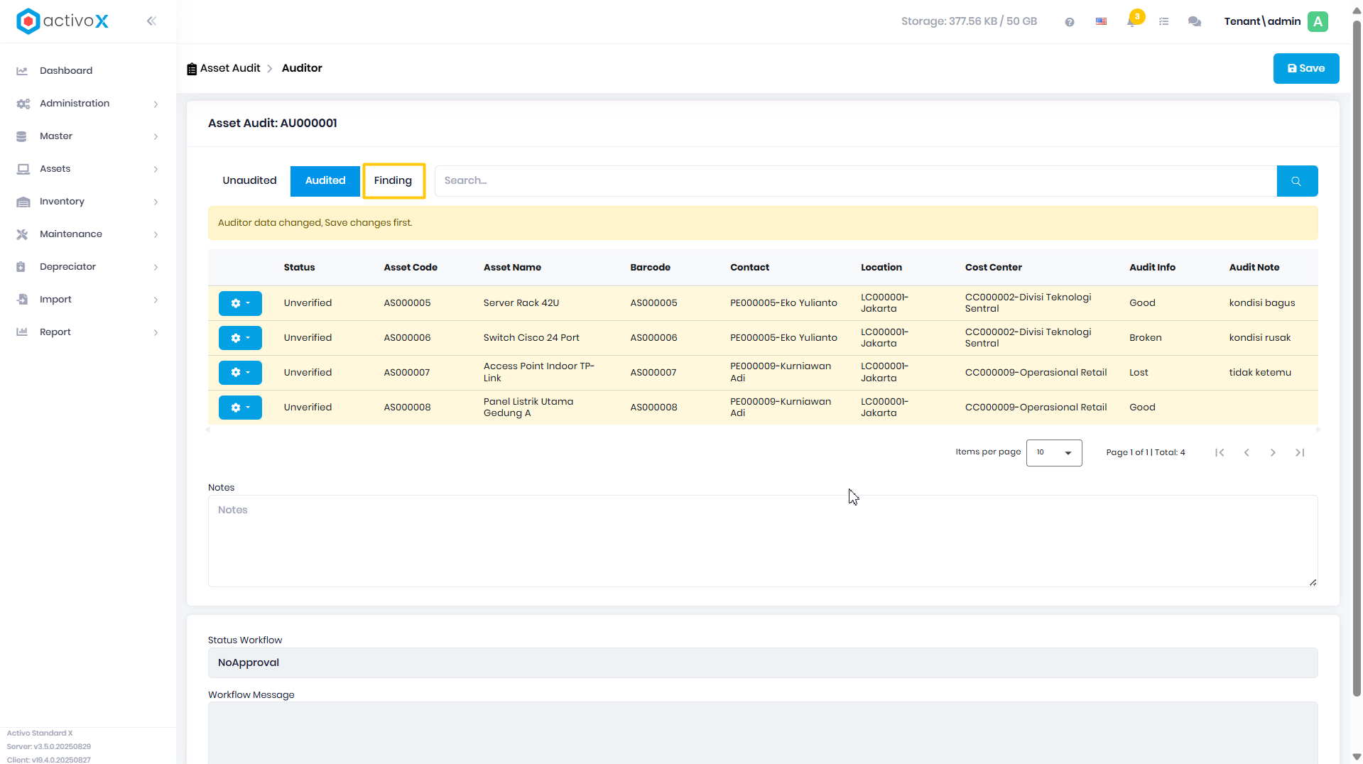 Create Audit