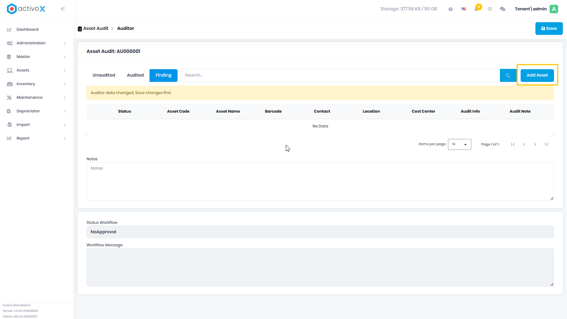 Create Audit