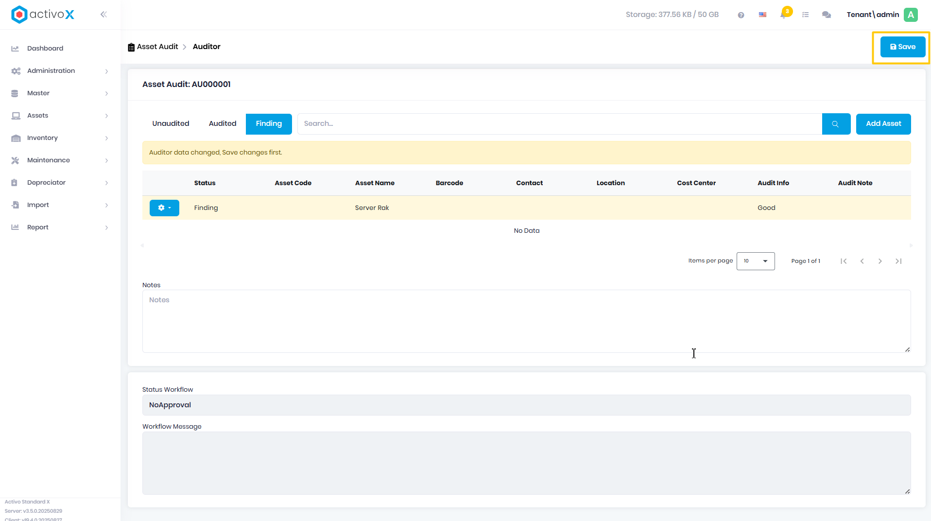 Create Audit