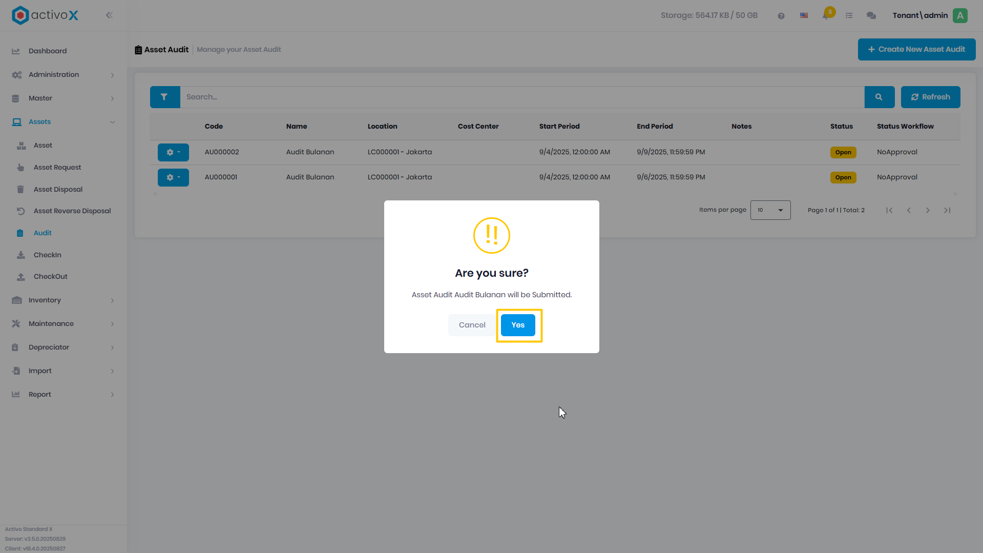 Create Audit