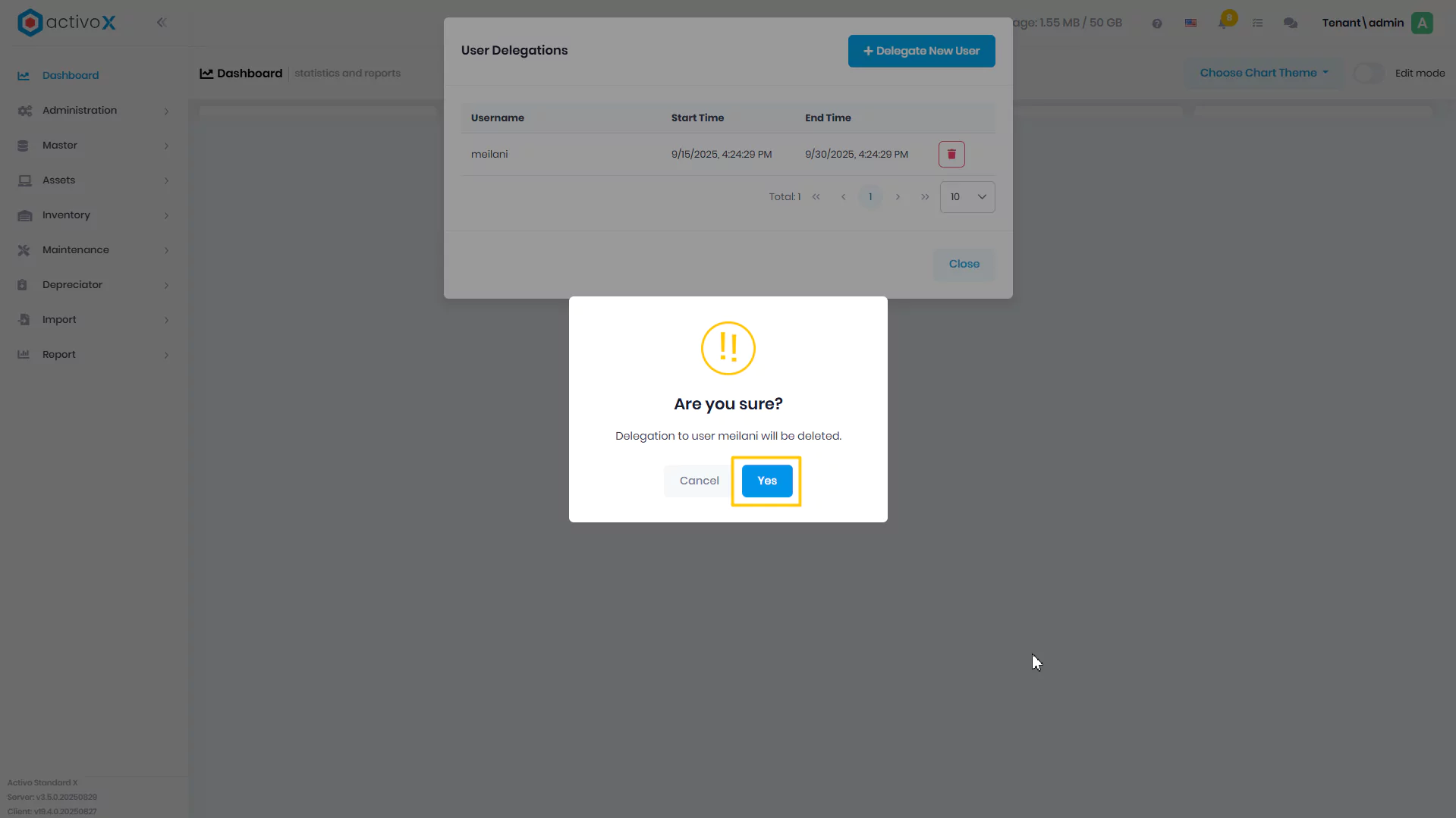 delegate new user