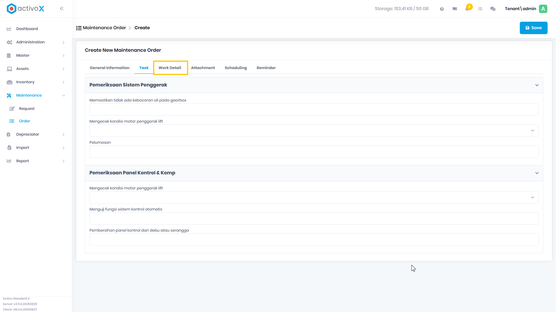 Create Maintenance Order