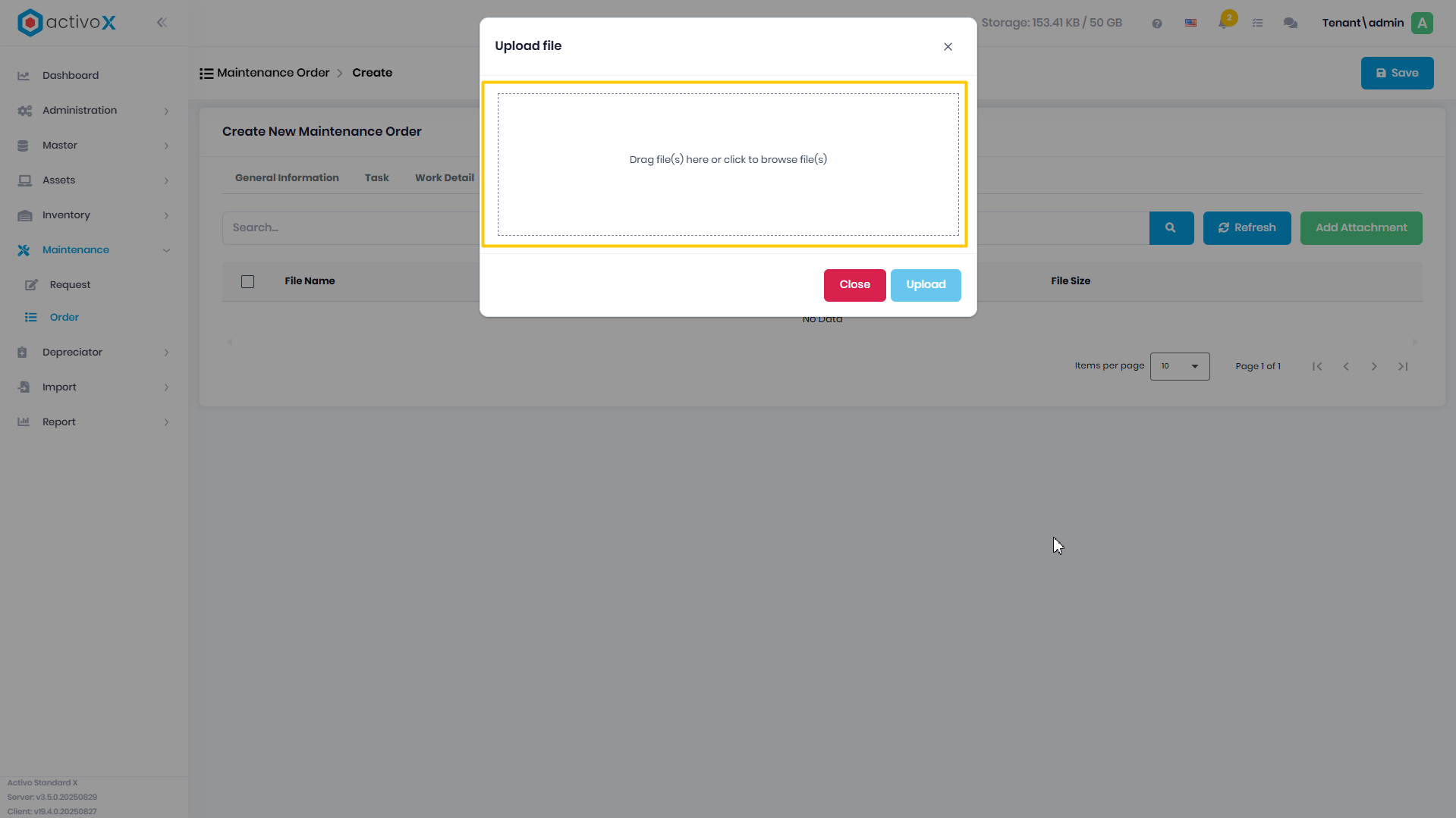 Create Maintenance Order