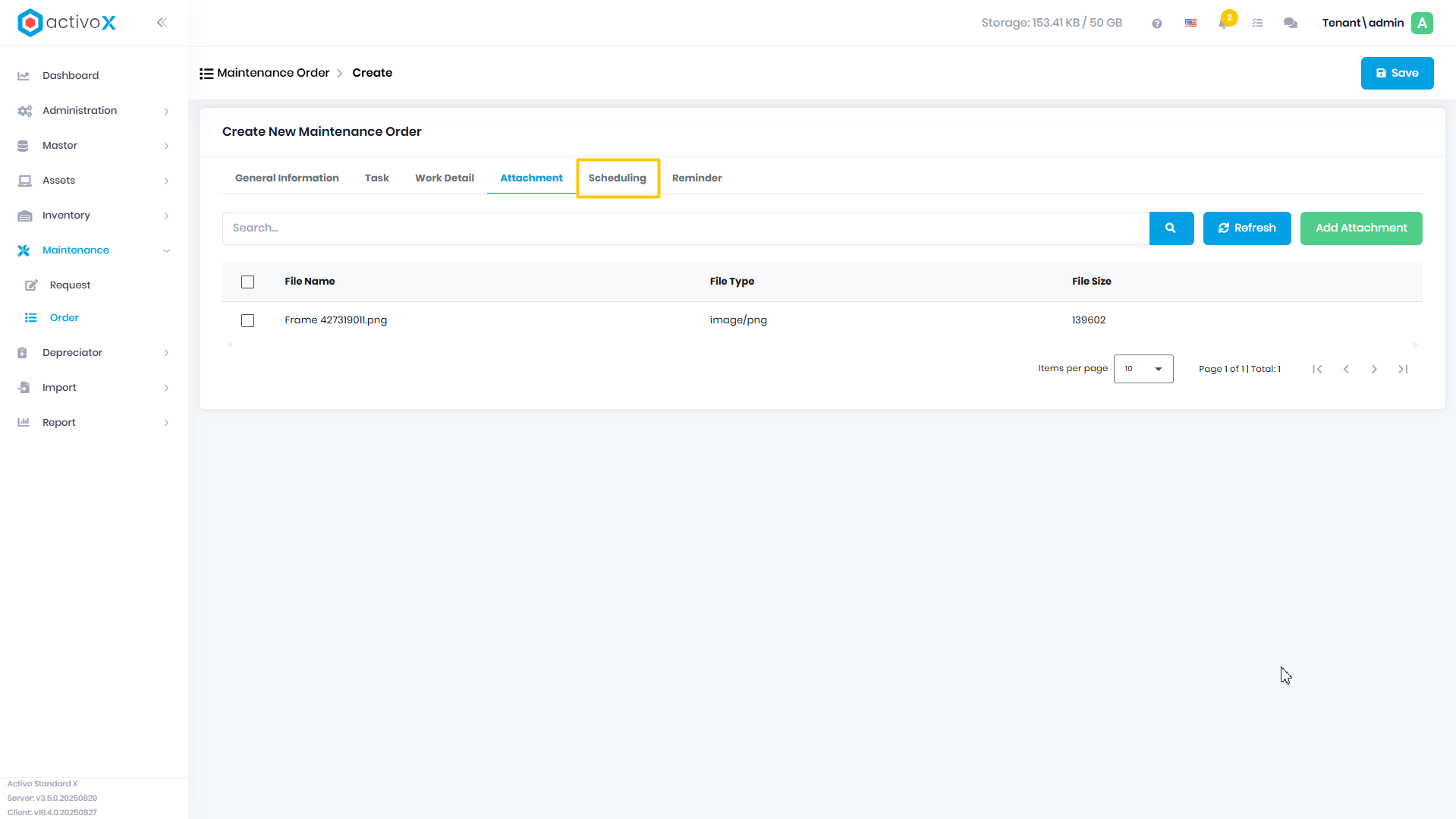 Create Maintenance Order