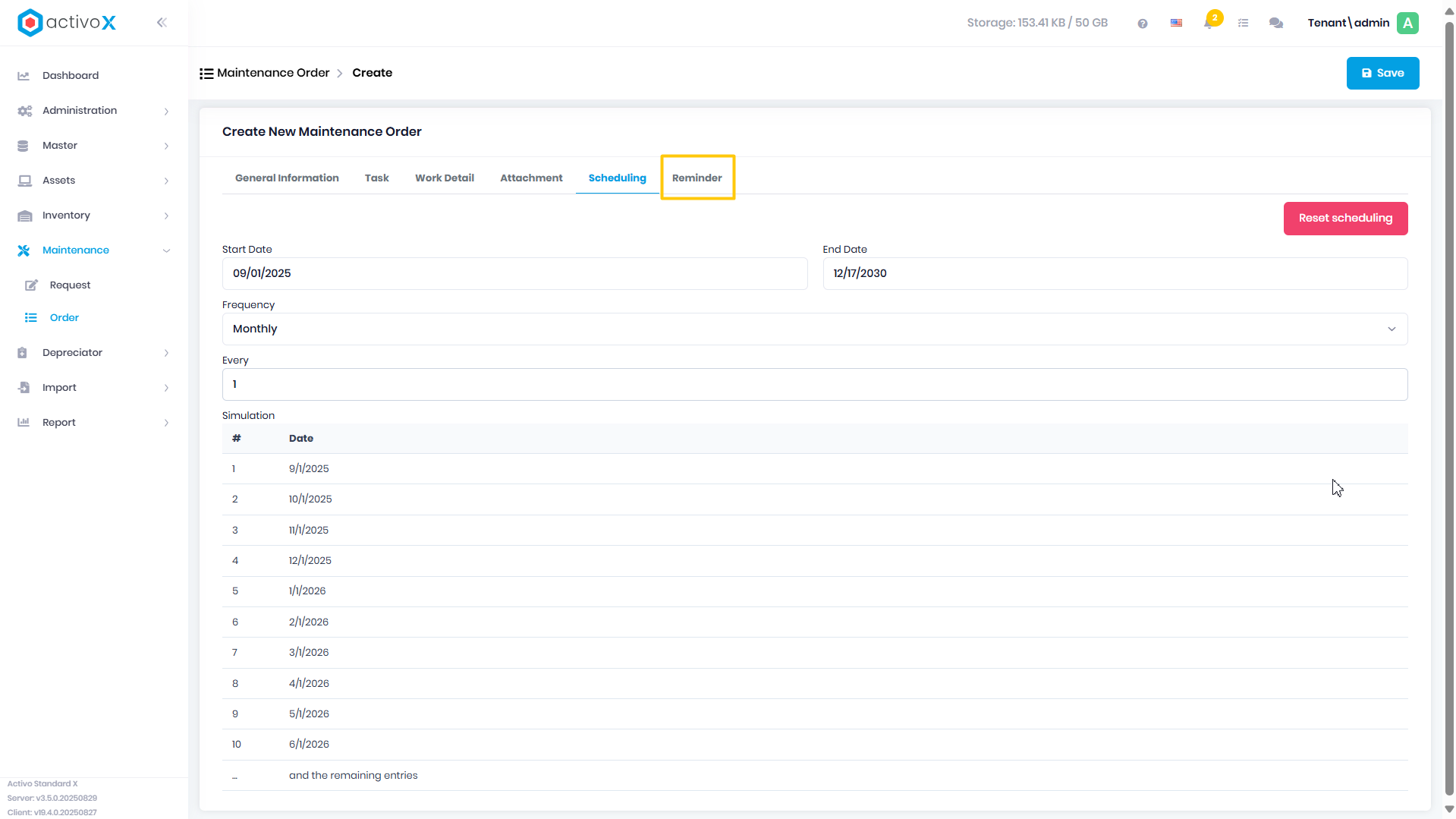 Create Maintenance Order