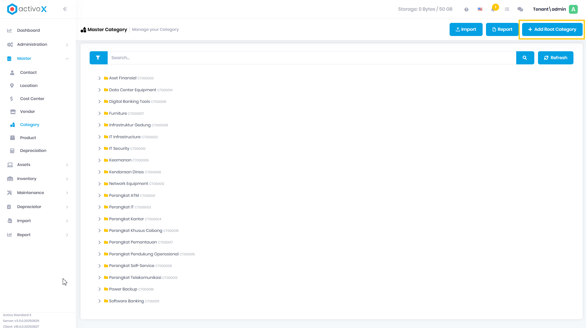 Create Category