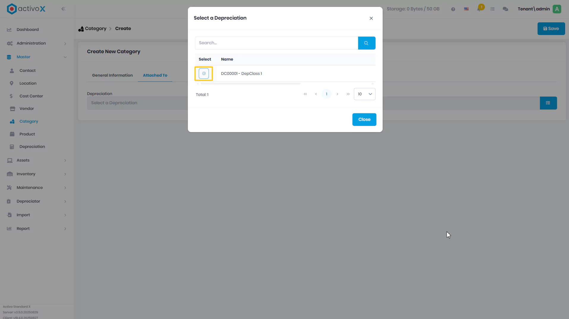Create Category