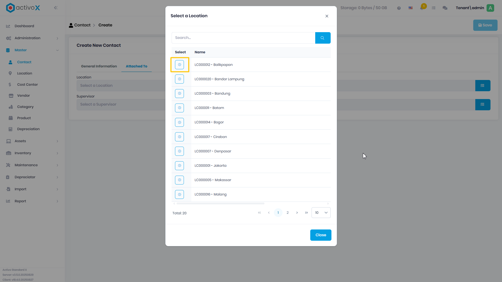 Create contact