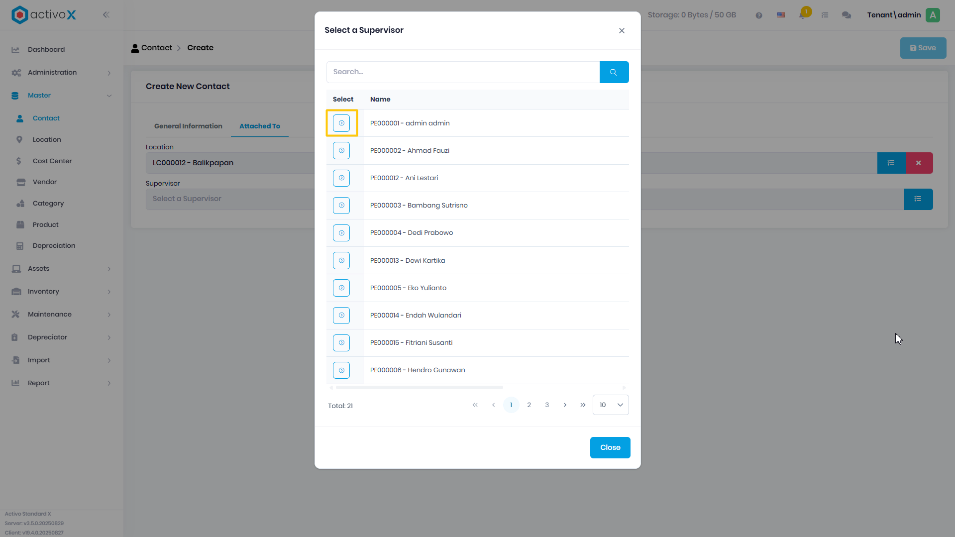 Create contact
