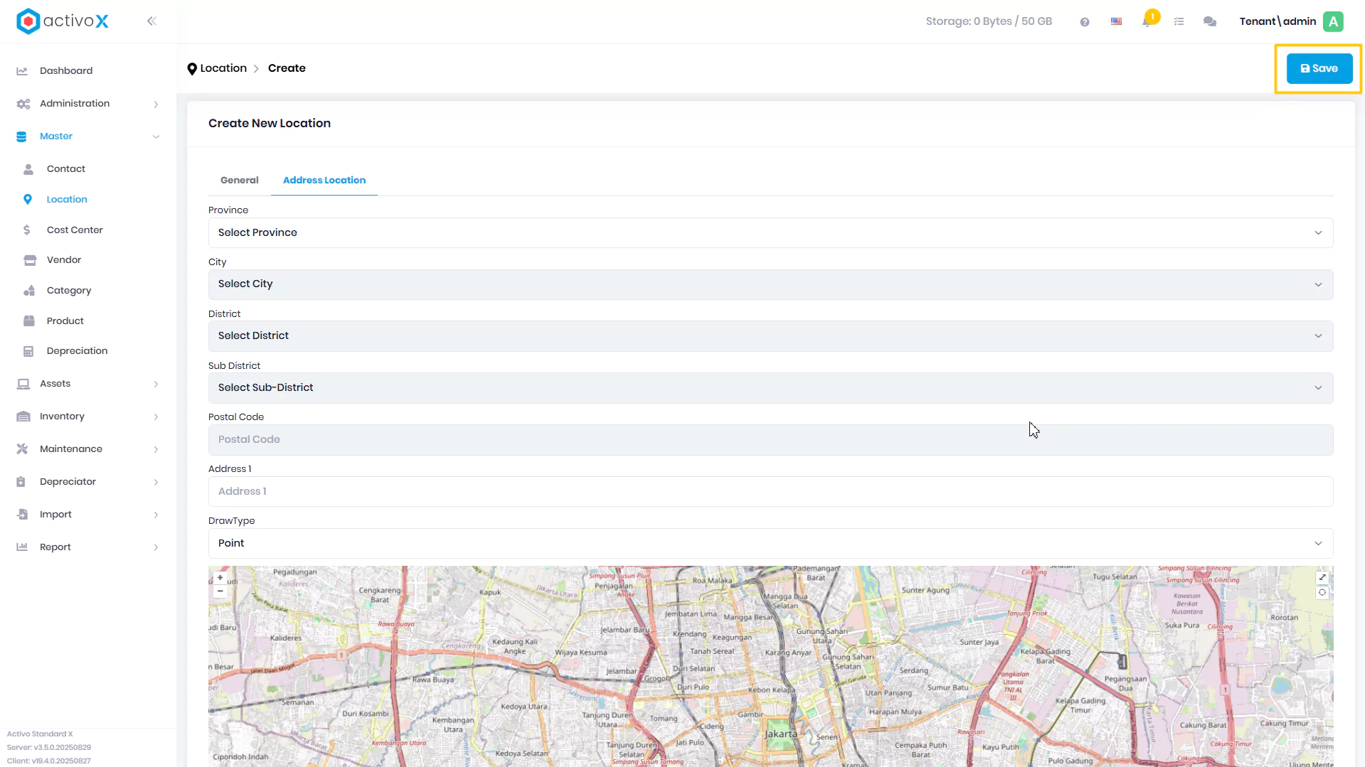 Create location