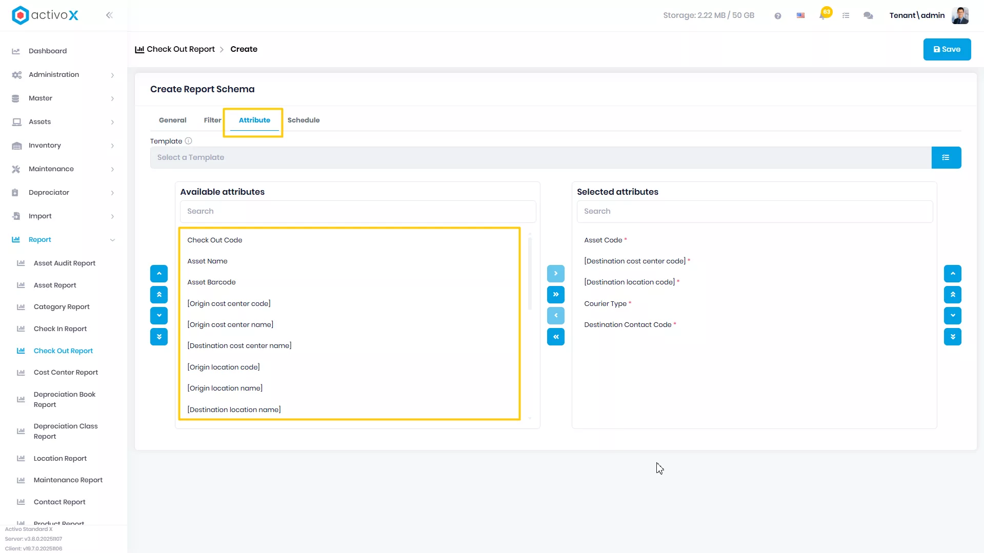 Create New Report Schema