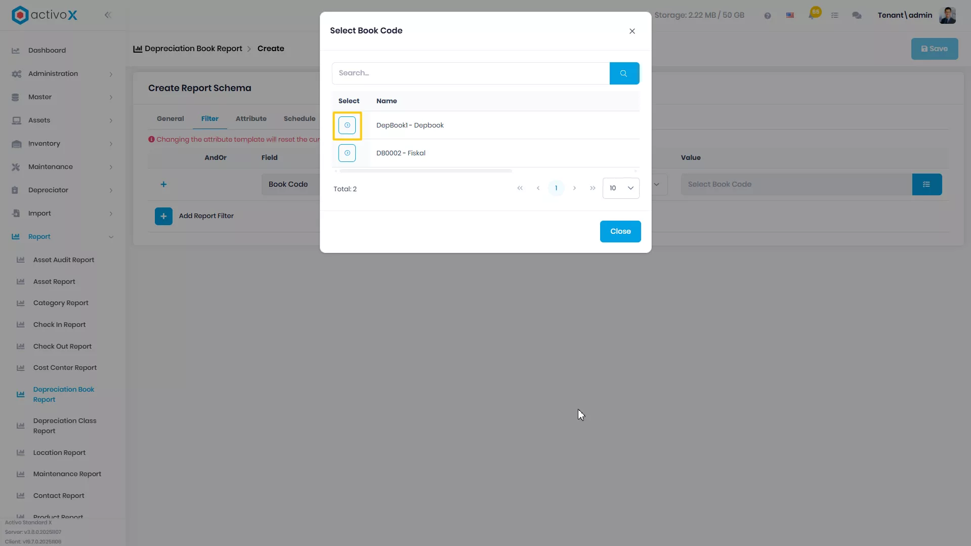 Create New Report Schema