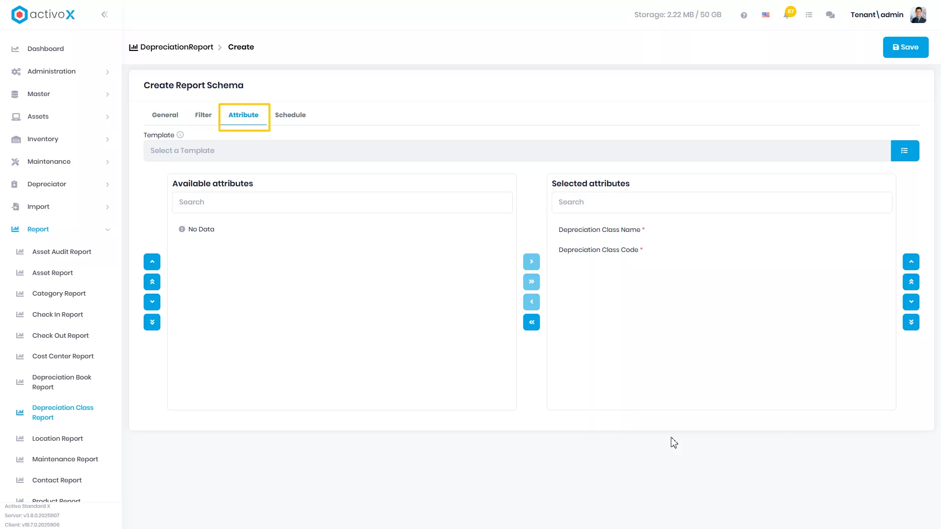 Create New Report Schema